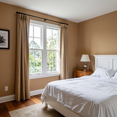 Cozy Bedroom with White Bed