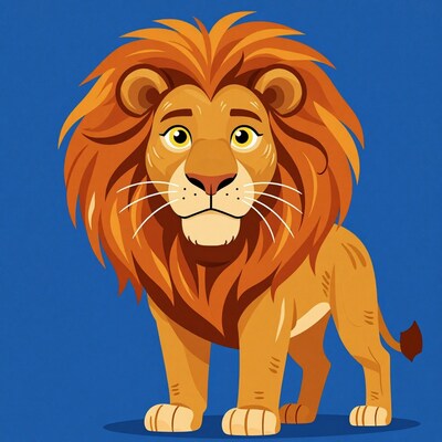 Cartoon Lion Illustration