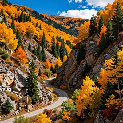 Autumn Mountain Road