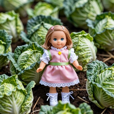 Doll in Cabbage Garden
