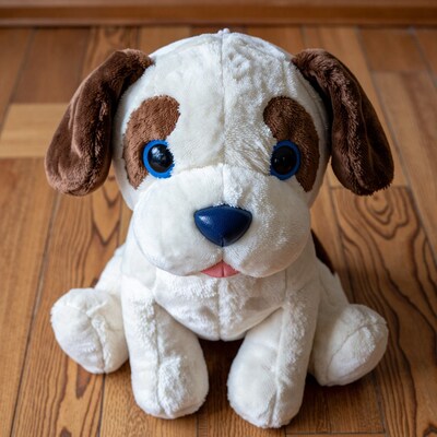 White and Brown Plush Puppy