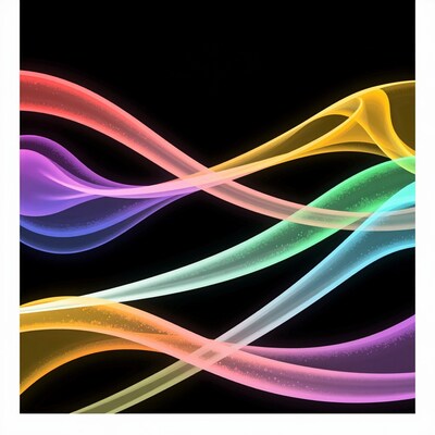 Rainbow Neon Light Waves