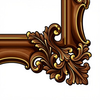 Ornate Wooden Frame Corner