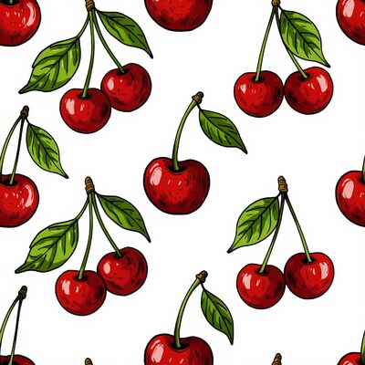 Red Cherries Pattern