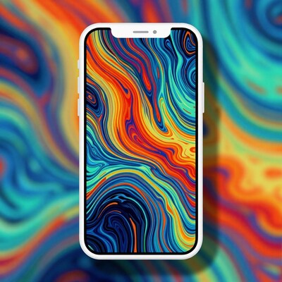 Colorful Swirl iPhone Wallpaper