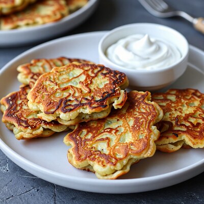 Potato Pancakes with Sour Cream