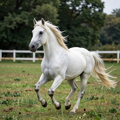 White Horse Galloping