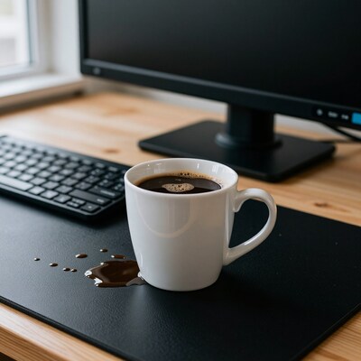Coffee Spill on Desk
