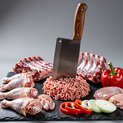 Raw Meat and Cleaver