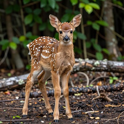 Cute Baby Fawn Standing