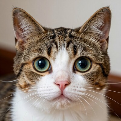 Close-up Tabby Cat Face