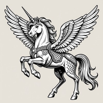 Winged Unicorn Pegasus