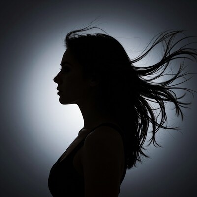 Silhouette woman profile