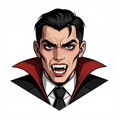 Cartoon Vampire Man