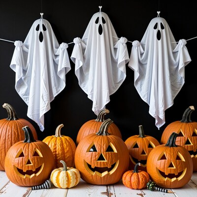 Halloween Ghost Pumpkins
