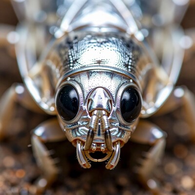 Metallic Insect Close-Up