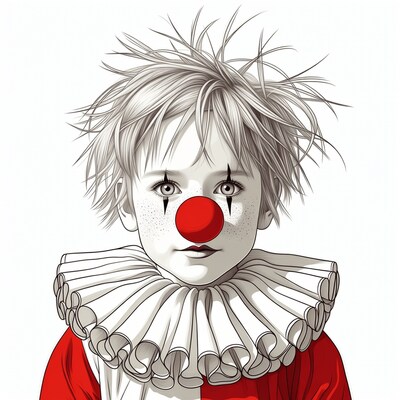Clown boy portrait