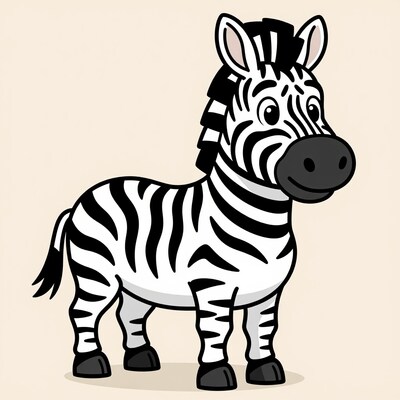 Cartoon Zebra Illustration