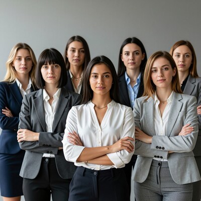 Diverse businesswomen team