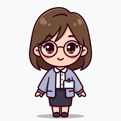 Cute Cartoon Female Teacher