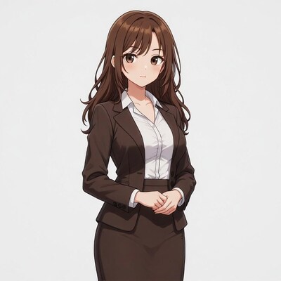 Anime businesswoman portrait