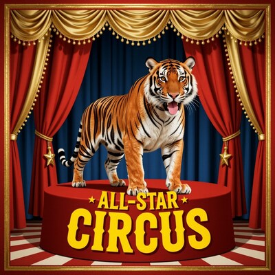 Circus Tiger on Stage