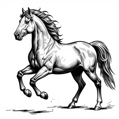 Galloping Horse Illustration