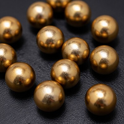 Golden Metallic Spheres