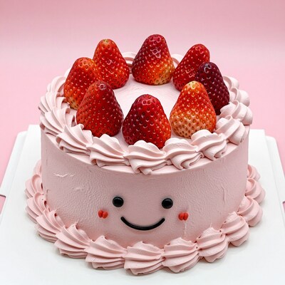Pink Strawberry Cake