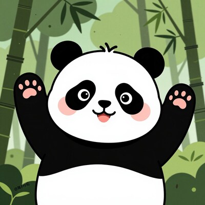 Cute Panda Waving