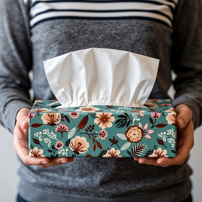 Floral Tissue Box