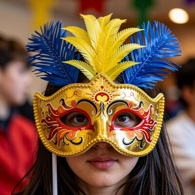 Woman in Venetian Carnival Mask