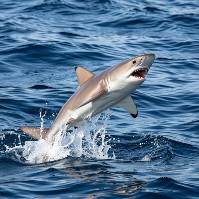 Great White Shark Breaching