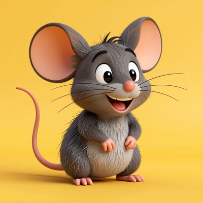 Happy Cartoon Mouse