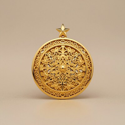 Golden Filigree Medallion