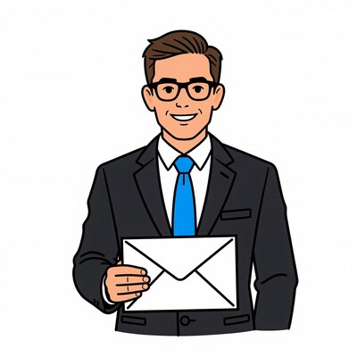 Man Holding Envelope