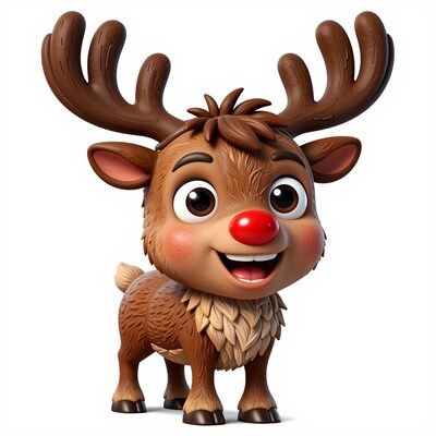 Cartoon Reindeer Rudolph