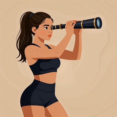 Woman with Telescope