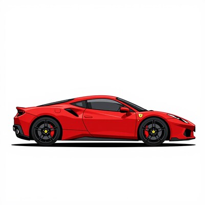 Red Ferrari Sports Car