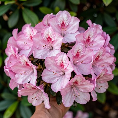 Pink Azalea Flower Cluster