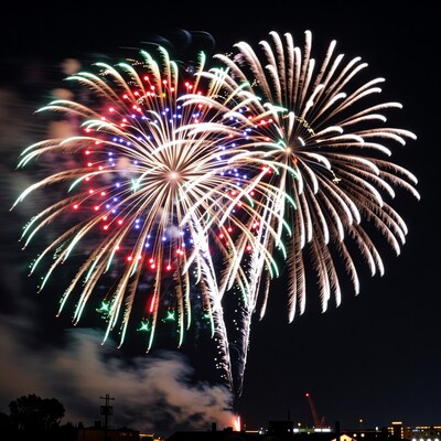 Colorful Fireworks Display