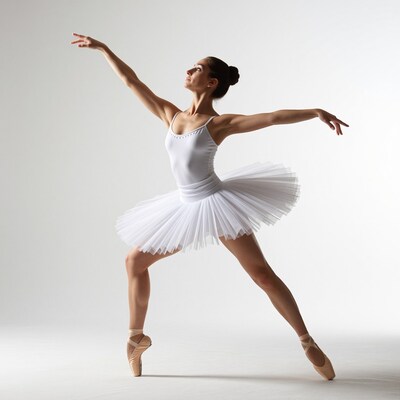 Ballerina in White Tutu