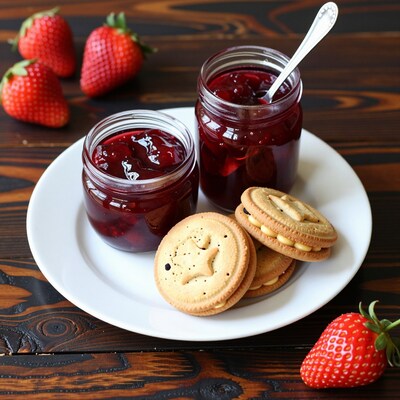 Strawberry Jam and Biscuits