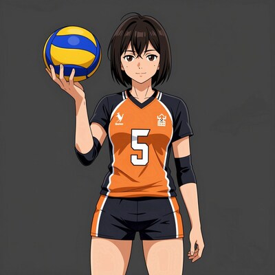 Anime Volleyball Girl