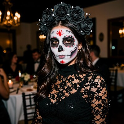Woman with Day of the Dead makeup