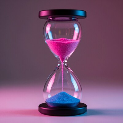 Pink and Blue Hourglass