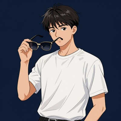 Anime boy with sunglasses