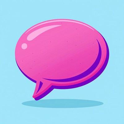 Pink Speech Bubble
