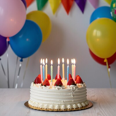 Birthday Cake with Candles