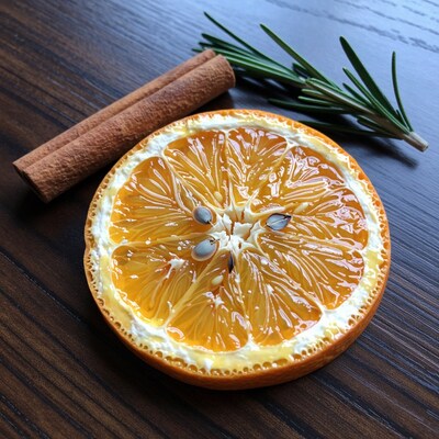 Dried Orange Slice with Cinnamon and Rosemary